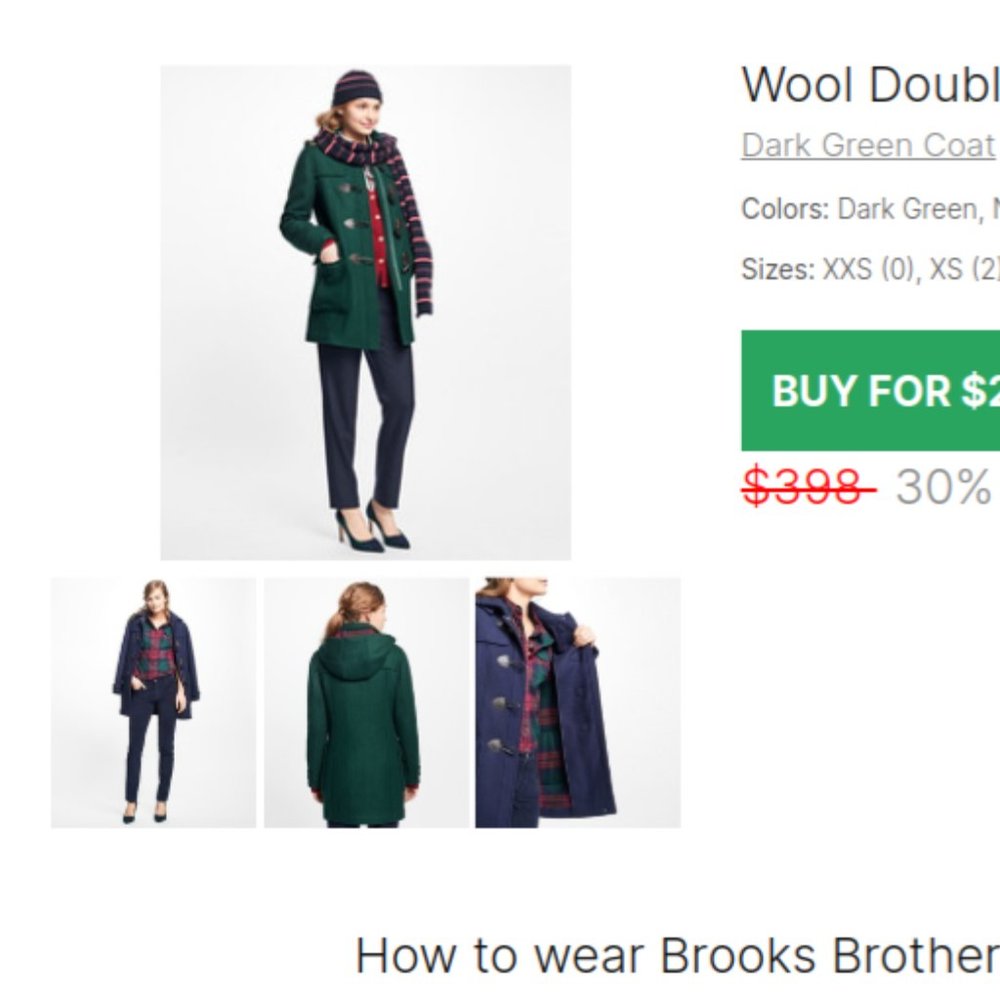 Wool Double Faced Toggle Coat